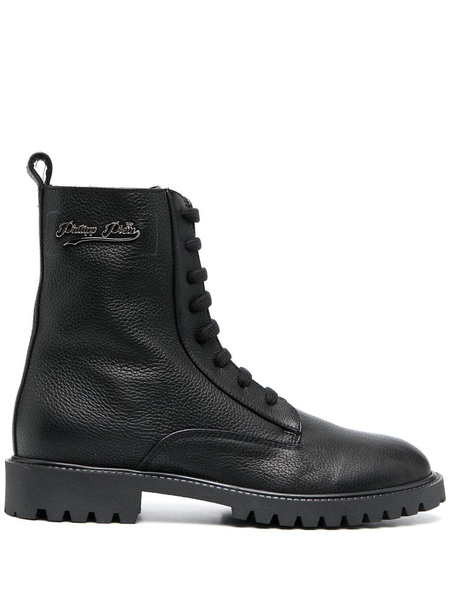 lace-up leather boots