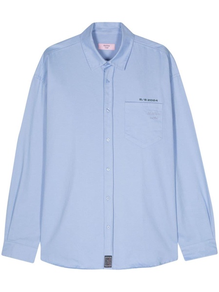 embroidered-logo cotton shirt