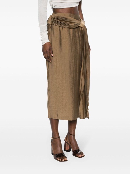 Caroline draped-detailed skirt