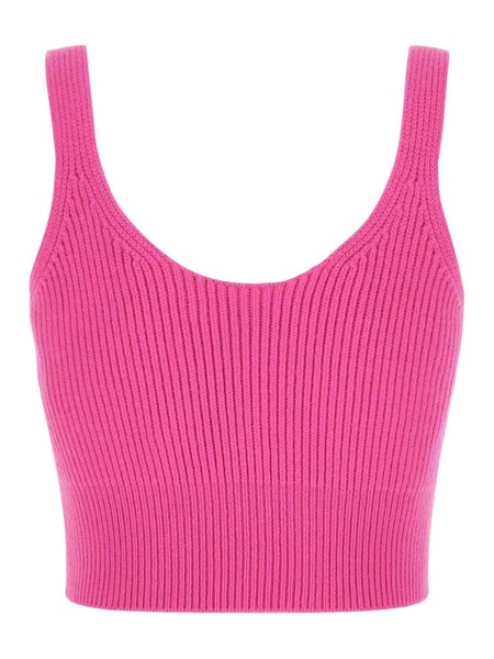 ribbed-knit vest top