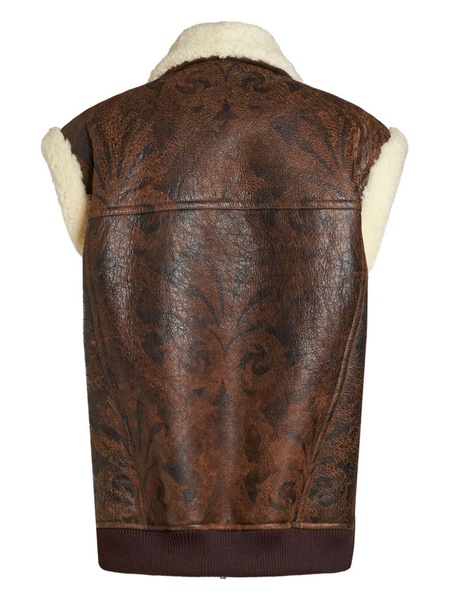 printed sleeveless jacket 