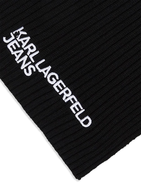 logo-embroidered scarf