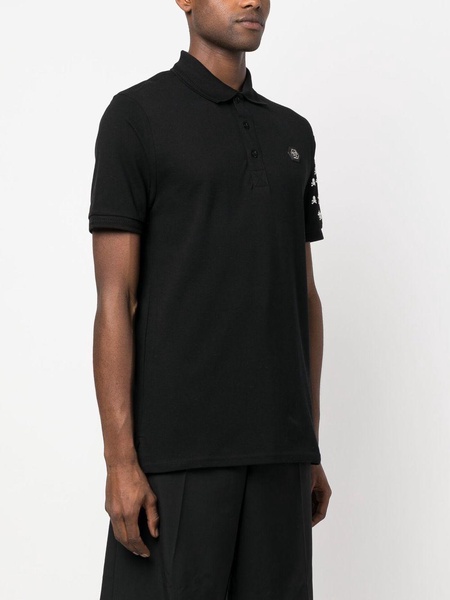 Skull and Bones cotton polo shirt