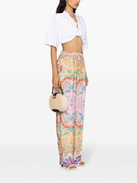 graphic-print palazzo pants