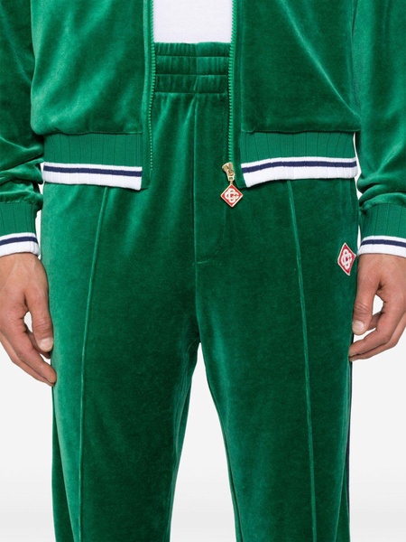 velour track pants