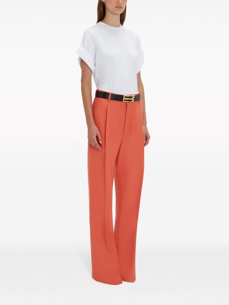 pleat-detail wide-leg trousers