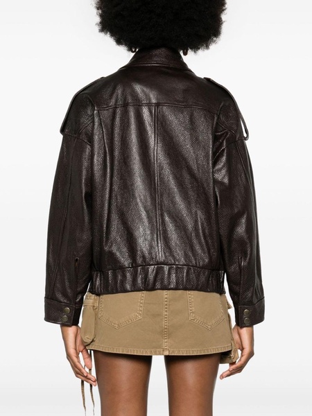 leather bomber jacket 