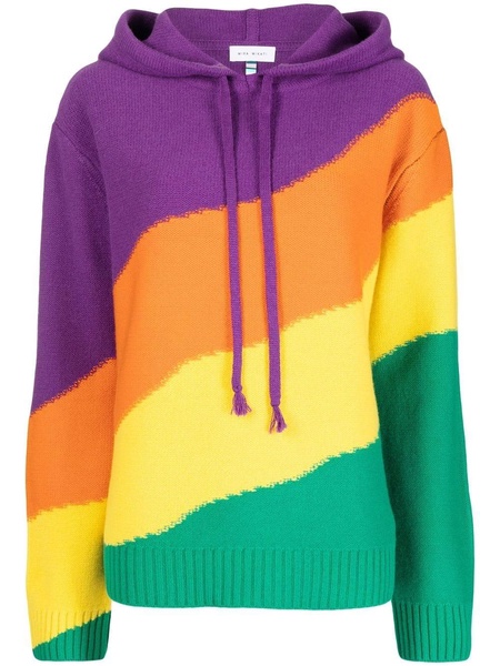 wavey stripe-print hoodie