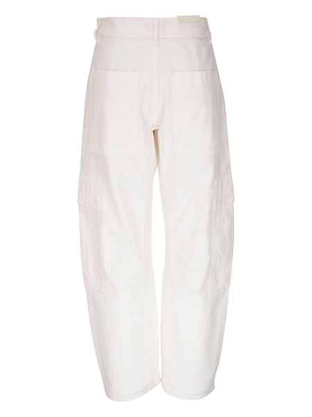 cotton wide-leg trousers