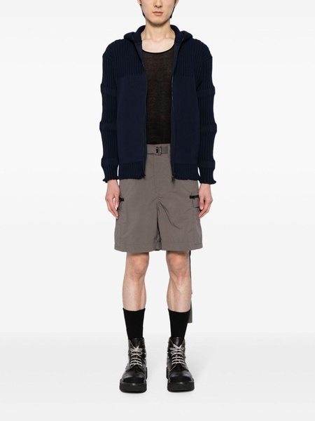 belted knee-length shorts