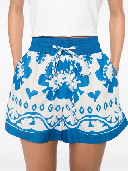 graphic-print cotton shorts 