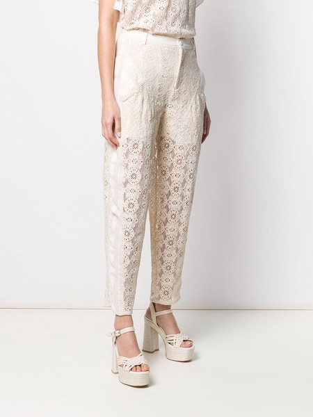 lace panelled trousers