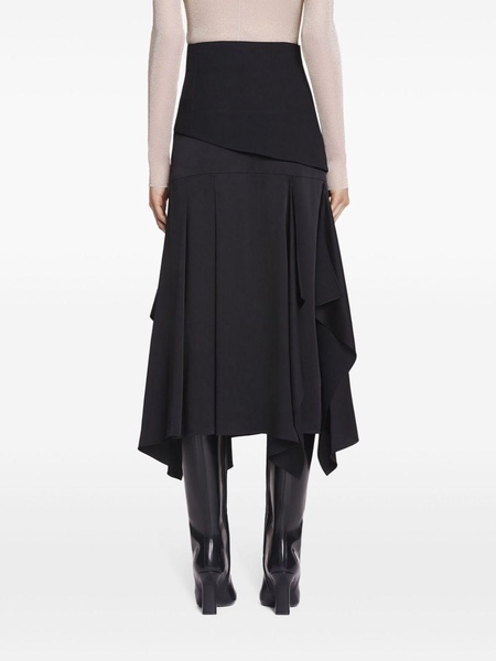 draped-detailing midi skirt 