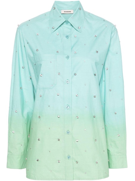 crystal-embellished gradient shirt