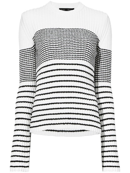 striped flared-cuffs jumper