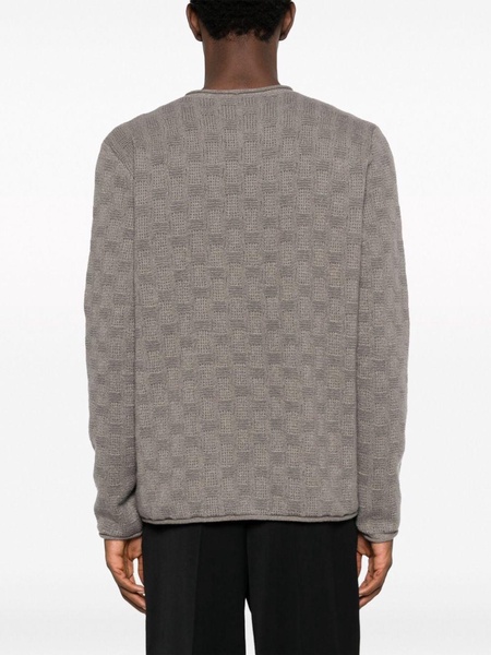 textured fine-knit jumper