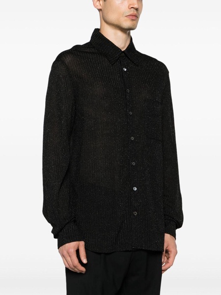 lamé-effect knitted shirt