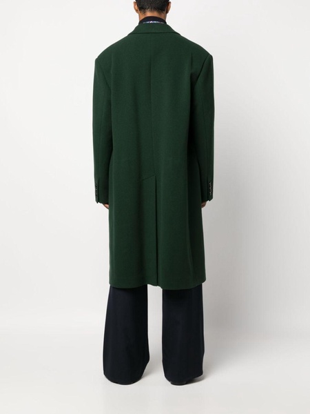 notched-lapels single-breast peacoat