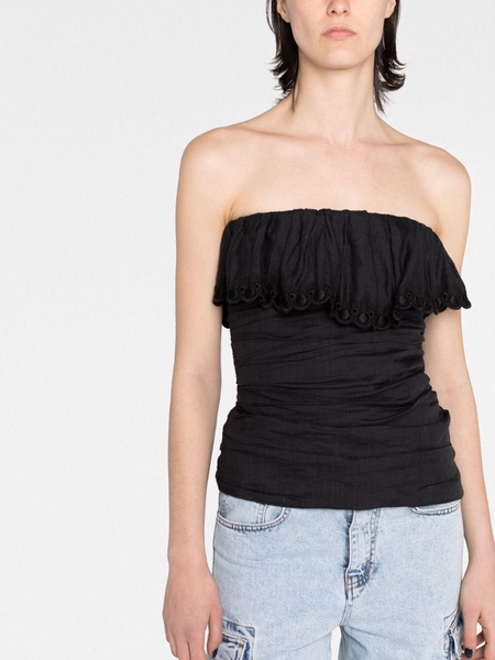 off-shoulder ruched top