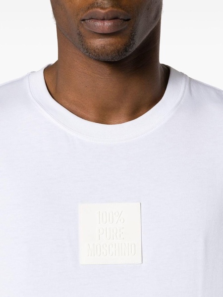 logo-patch stretch-cotton T-shirt