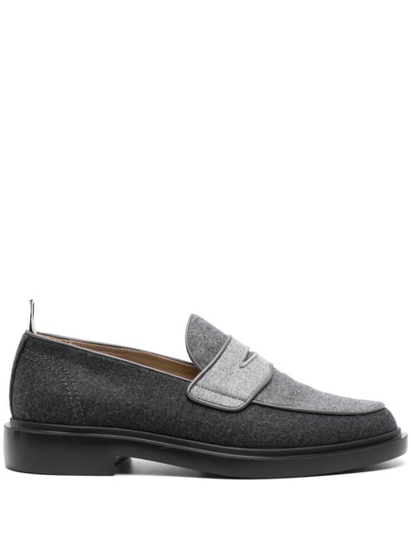 colour-block wool loafers