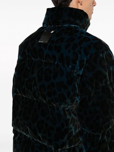 leopard-print padded jacket