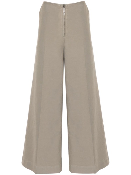 cotton wide-leg trousers