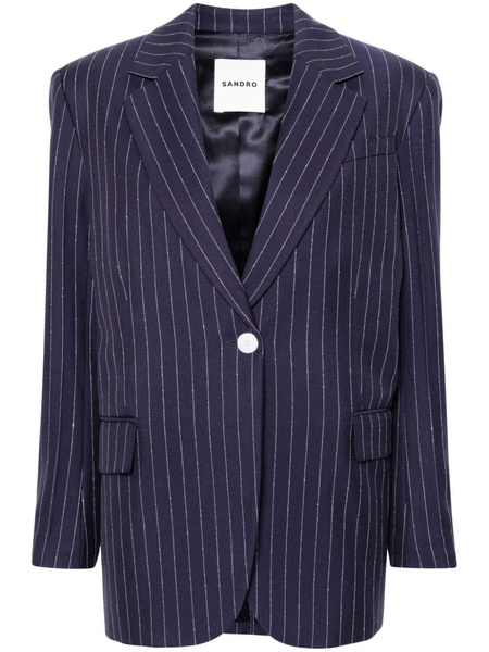 single-breasted pinstripe blazer