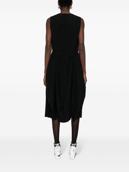 wool flared midi dress