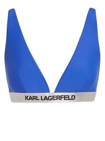 logo-underband triangle bikini top