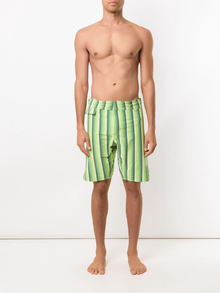 striped swimming shorts