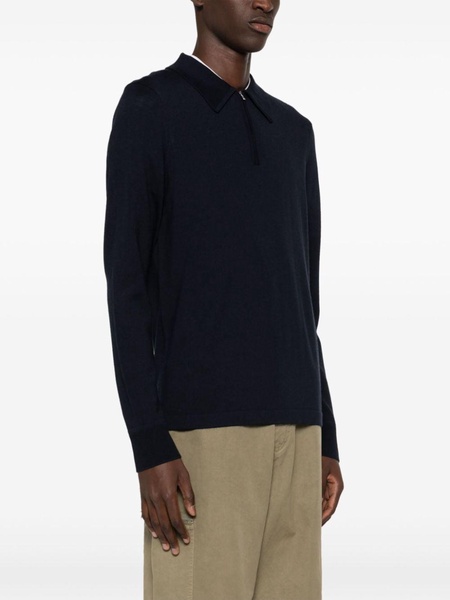 fine-knit polo shirt