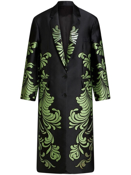 jacquard brocade coat