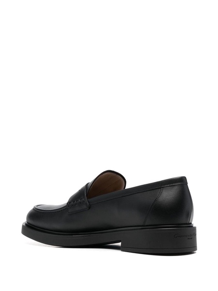 leather penny loafers