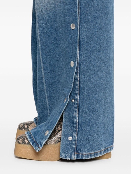 Stella McCartney Snap Stud-Embellished Jeans