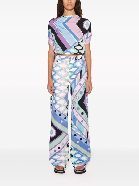 Vivara-print wide-leg trousers