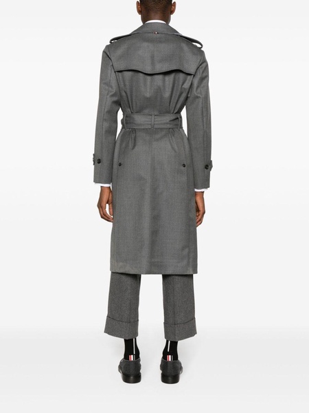 wool double-breasted trench coat