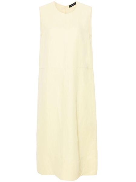 sleeveless shift midi dress