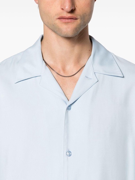 camp-collar twill shirt