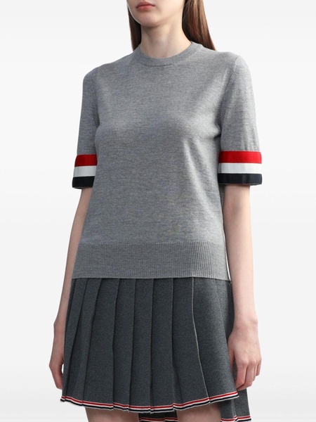 RWB stripe crew-neck merino top