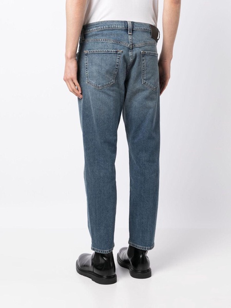 straight-leg washed jeans