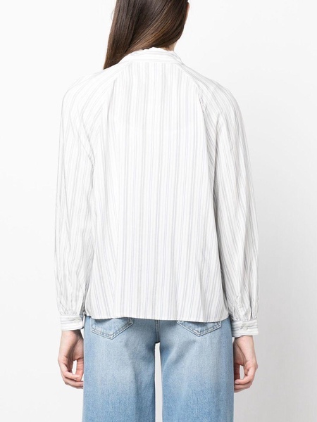 Viscose stripe raglan shirt