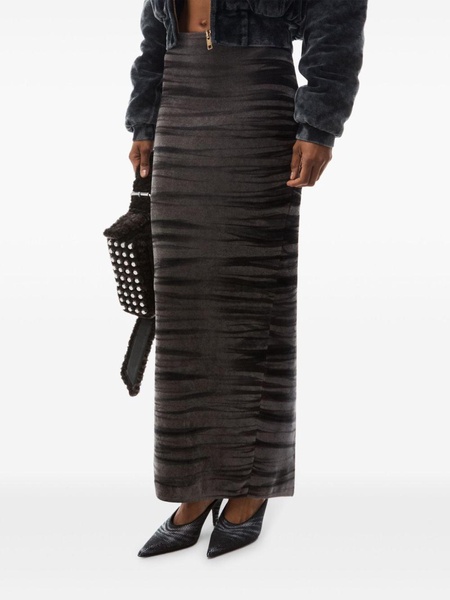 animal-print maxi skirt 