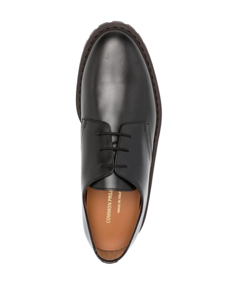 serial-number leather Derby shoes