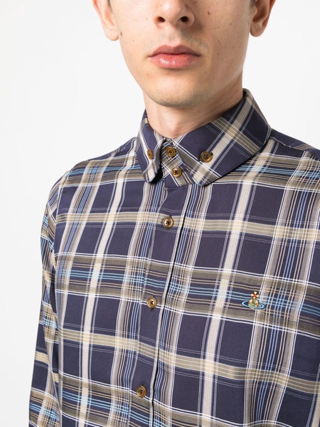 check-print long-sleeve shirt