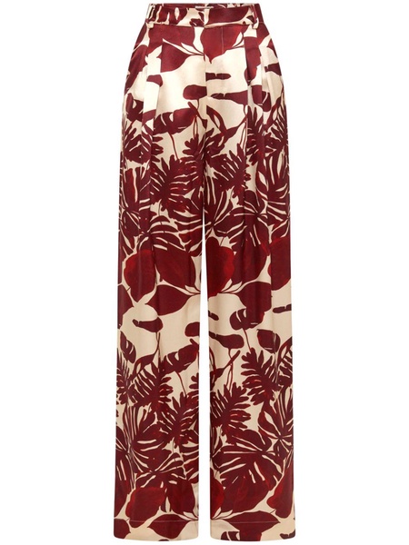 Carleigh flared silk trousers