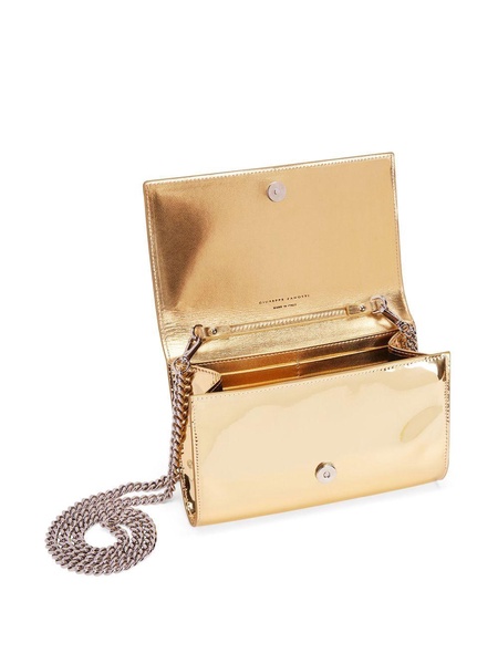 Wendy logo stamp clutch bag