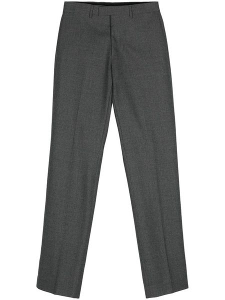 pressed-crease straight-leg trousers