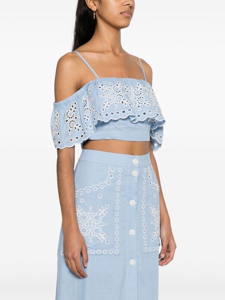 broderie-anglaise crop top