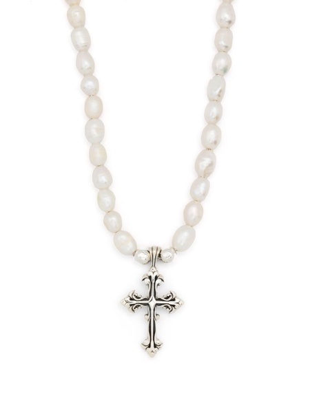 pearl necklace with cross